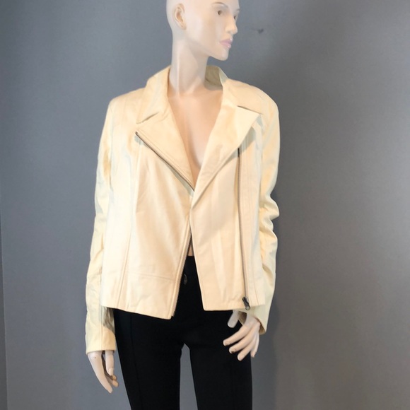 NWT Truth and Pride White Leather Jacket SZ L - Picture 4 of 16